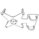 Antenna flange for flexible waveguide, RAy, R120, 10/11 GHz
