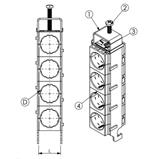 Cable clamp quadruple FIMO sRF E 4x LCF 14 (4x10-11mm)