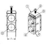 Cable clip double FIMO sRF E 2x LCF 14 (2x10-11mm)