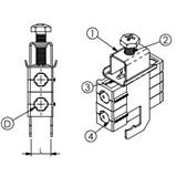 Cable clip FIMO mRF E 2x5 (2x4-5mm)