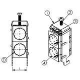 Cable clip FIMO sRF E 2x9 (2x8-9mm)