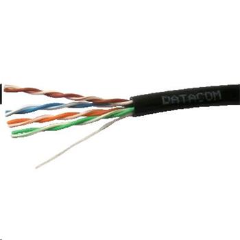 DATACOM UTP wire CAT5E PE, outdoor, black