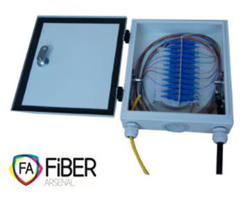 Fiber optic termination box FA-OTB-F12M for 12 fibers, metal
