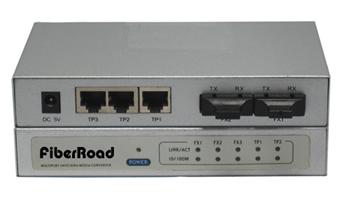 FiberRoad 2fx +3 tp fiber switch ( 10/ 100M Single-mode WDM 1550nm 20km)
