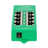 Gigabit shielded 4-port PoE panel, 802.3af/at