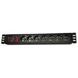 Lexi-NET socket strip 7x230V-3m 19'', 1.5U, surge protection