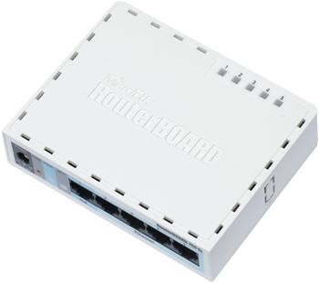 MikroTik RouterBOARD RB750GL Atheros AR7242 CPU, 64MB RAM, 5xGLAN, montážní krabice, napájecí adaptér, RouterOS L4