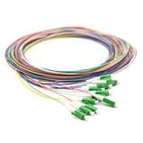 Optical pigtail 9/125, LC/APC, SM, 900µm, 1m, colored (12pcs)