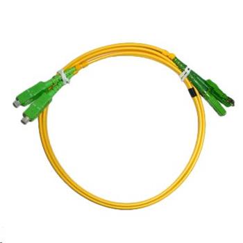 Optický patchcord, 9/125, E2000/APC-SC/APC, SM, duplex, 1m