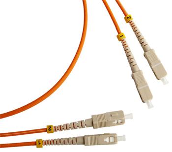 Patchcord OM3, 50/125, SC-SC, 1m, duplex, AMP