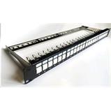 Patchpanel 19", CAT6A, STP, 24x RJ45, 1U BK/VL tool-free