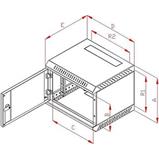 RACK Triton, 10", 9U, 310x260mm, wall-mounted-RBA-09-AS3-CAX-C1