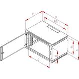 RACK Triton, 19", 18U, 600x600mm, wall-mounted