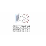 RACK Tying hook for cable management 80x80 stainless steel