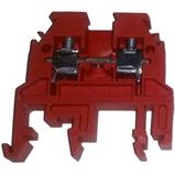Terminal block RSA 4 on DIN rail, red