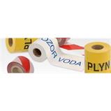 Warning film red and white tape, size 100x0.055 mm, yardage